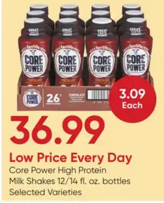 Stater Bros Core Power High Protein Milk Shakes offer