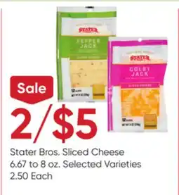 Stater Bros Stater Bros. Sliced Cheese offer