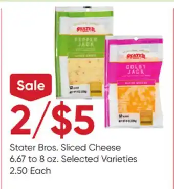 Stater Bros Stater Bros. Sliced Cheese offer