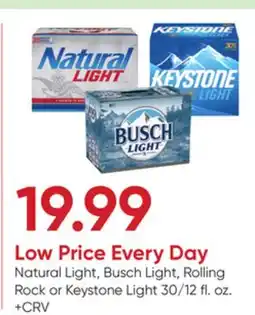 Stater Bros Natural Light, Busch Light, Rolling Rock or Keystone Light offer
