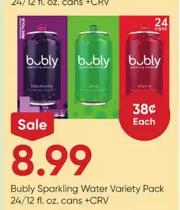 Stater Bros Bubly Sparkling Water Variety Pack offer