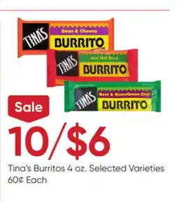Stater Bros Tina's Burritos offer