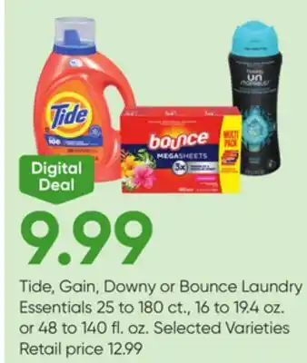 Stater Bros Tide, Gain, Downy or Bounce Laundry Essentials offer