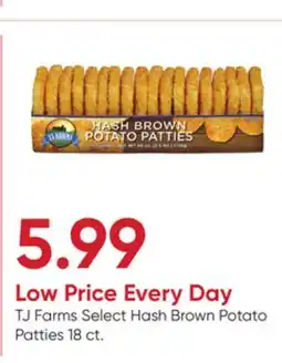 Stater Bros TJ Farms Select Hash Brown Potato Patties offer