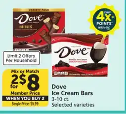 Vons Dove Ice Cream Bars offer