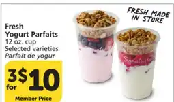 Vons Fresh Yogurt Parfaits offer
