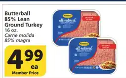 Vons Butterball 85% Lean Ground Turkey offer