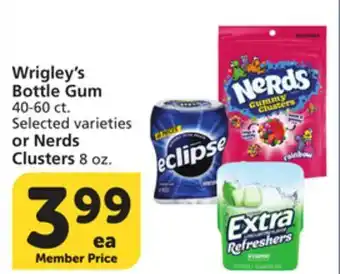 Vons Wrigley's Bottle Gum 40-60 ct. Selected varieties or Nerds Clusters 8 oz offer