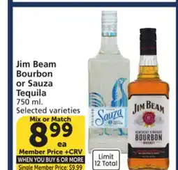 Vons Jim Beam Bourbon or Sauza Tequila offer