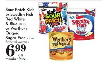 Pavilions Sour Patch Kids or Swedish Fish Red White & Blue 1.8 lbs. or Werther's Original Sugar Free 7.7 oz offer