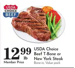 Pavilions USDA Choice Beef T-Bone or New York Steak offer