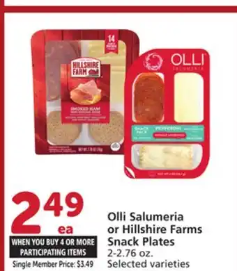 Vons Olli Salumeria or Hillshire Farms Snack Plates offer