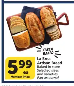 Vons La Brea Artisan Bread offer