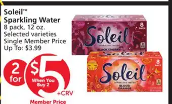 Vons Soleil Sparkling Water offer