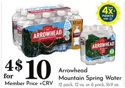 Pavilions Arrowhead Mountain Spring Water offer