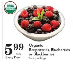 Pavilions Organic Raspberries, Blueberries or Blackberries offer