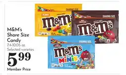 Pavilions M&M's Share Size Candy offer