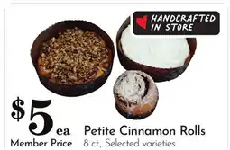 Pavilions Petite Cinnamon Rolls offer