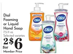 Pavilions Dial Foaming or Liquid Hand Soap offer