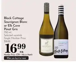 Pavilions Black Cottage Sauvignon Blanc or Elk Cove Pinot Gris offer