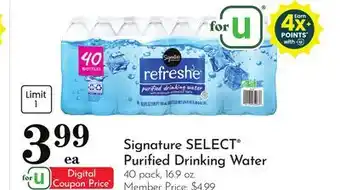 Pavilions Signature SELECT Purified Drinking Water offer