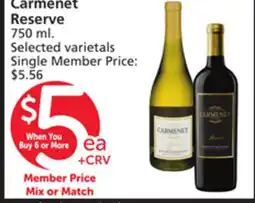 Albertsons Carmenet Reserve offer