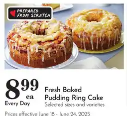 Pavilions Fresh Baked Pudding Ring Cake offer