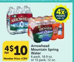 Albertsons Arrowhead Mountain Spring Water offer