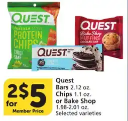 Albertsons Quest Bars 2.12 oz., Chips 1.1 oz. or Bake Shop 1.98-2.01 oz offer