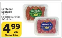 Albertsons Cantella's Sausage offer