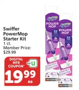 Albertsons Swiffer PowerMop Starter Kit offer