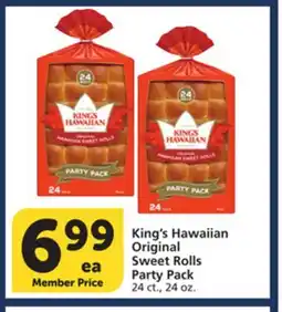 Albertsons King's Hawaiian Original Sweet Rolls Party Pack offer