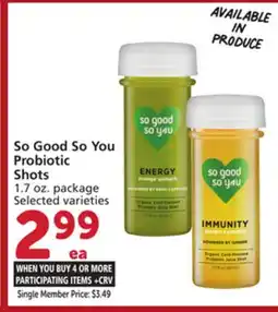 Albertsons So Good So You Probiotic Shots offer