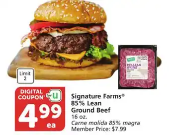 Albertsons Signature Farms 85% Lean Ground Beef offer