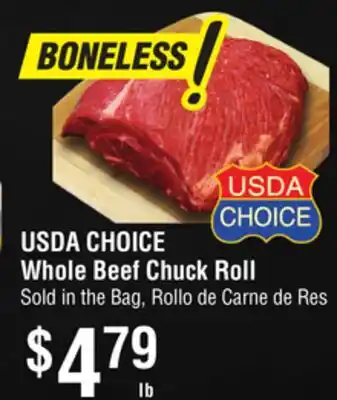 Smart & Final USDA CHOICE Whole Beef Chuck Roll offer