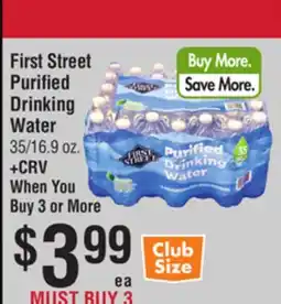 Smart & Final First Street Purified Drinking Water offer