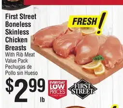 Smart & Final First Street Boneless Skinless Chicken Breasts With Rib Meat offer