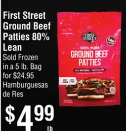 Smart & Final First Street Ground Beef Patties 80% Lean offer