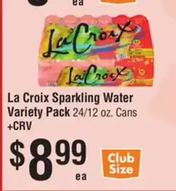 Smart & Final La Croix Sparkling Water Variety Pack offer