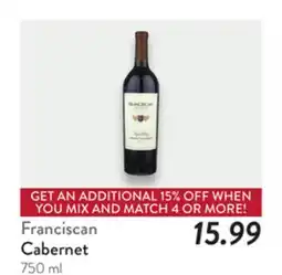Fresh Thyme Franciscan Cabernet offer