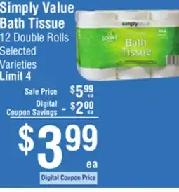 Smart & Final Simply Value Bath Tissue offer