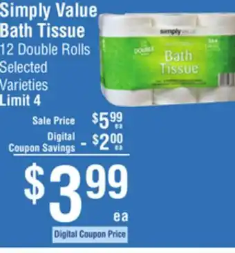 Smart & Final Simply Value Bath Tissue offer