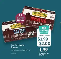 Fresh Thyme Fresh Thyme Butter offer