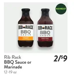 Fresh Thyme Rib Rack BBQ Sauce or Marinade offer