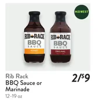 Fresh Thyme Rib Rack BBQ Sauce or Marinade offer