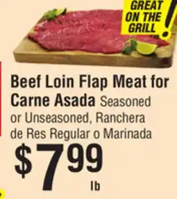 Smart & Final Beef Loin Flap Meat for Carne Asada offer