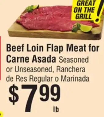 Smart & Final Beef Loin Flap Meat for Carne Asada offer