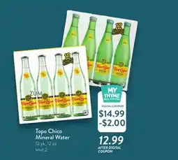 Fresh Thyme ZUM Topo Chico Mineral Water offer