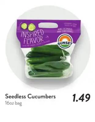 Fresh Thyme Seedless Cucumbers offer