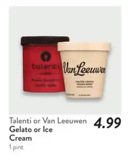 Fresh Thyme Talenti or Van Leeuwen Gelato or Ice Cream offer